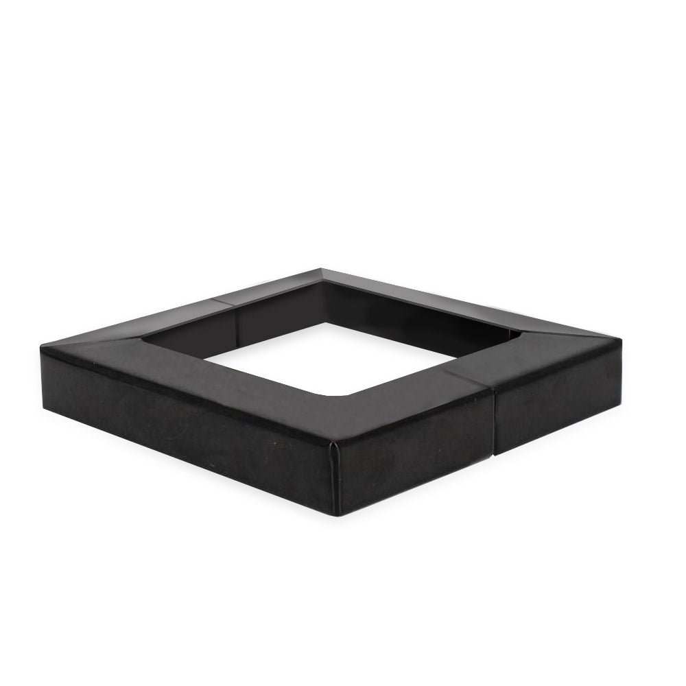 TITAN BUILDING PRODUCTS 4-in x 4-in Powder Coated Black Metal Deck Post Base Trim