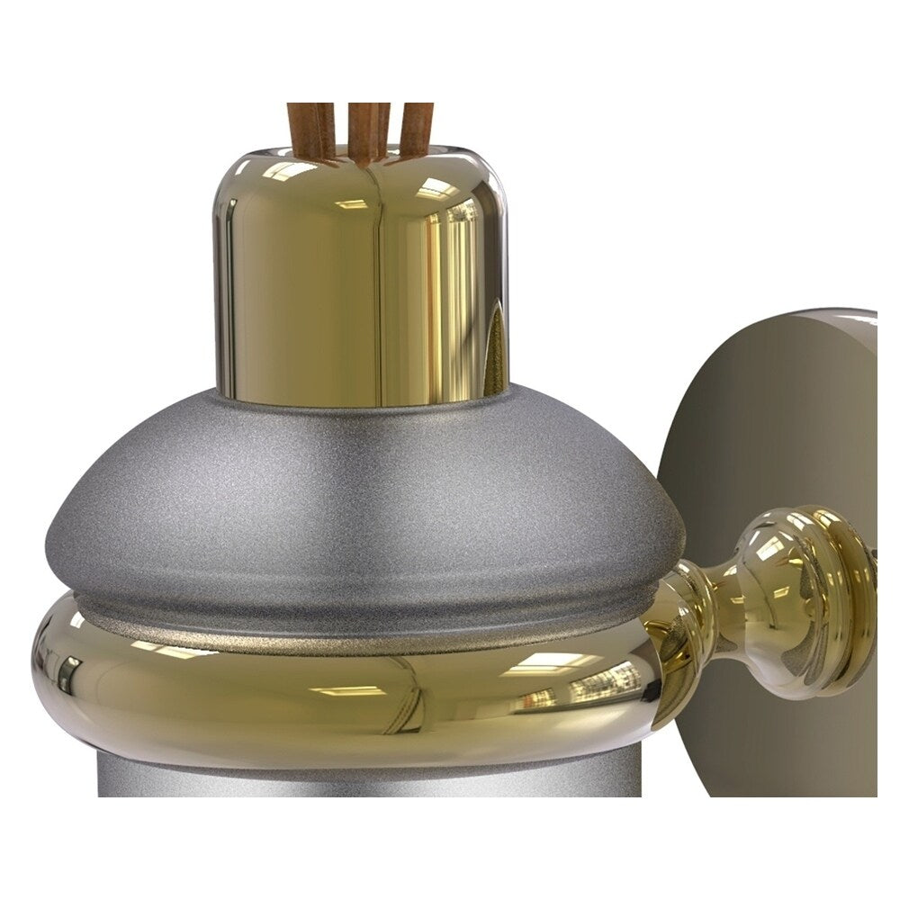 Allied Brass Prestige Skyline Unlacquered Brass Wall-Mounted Reed Diffuser Holder, 2-Piece Set