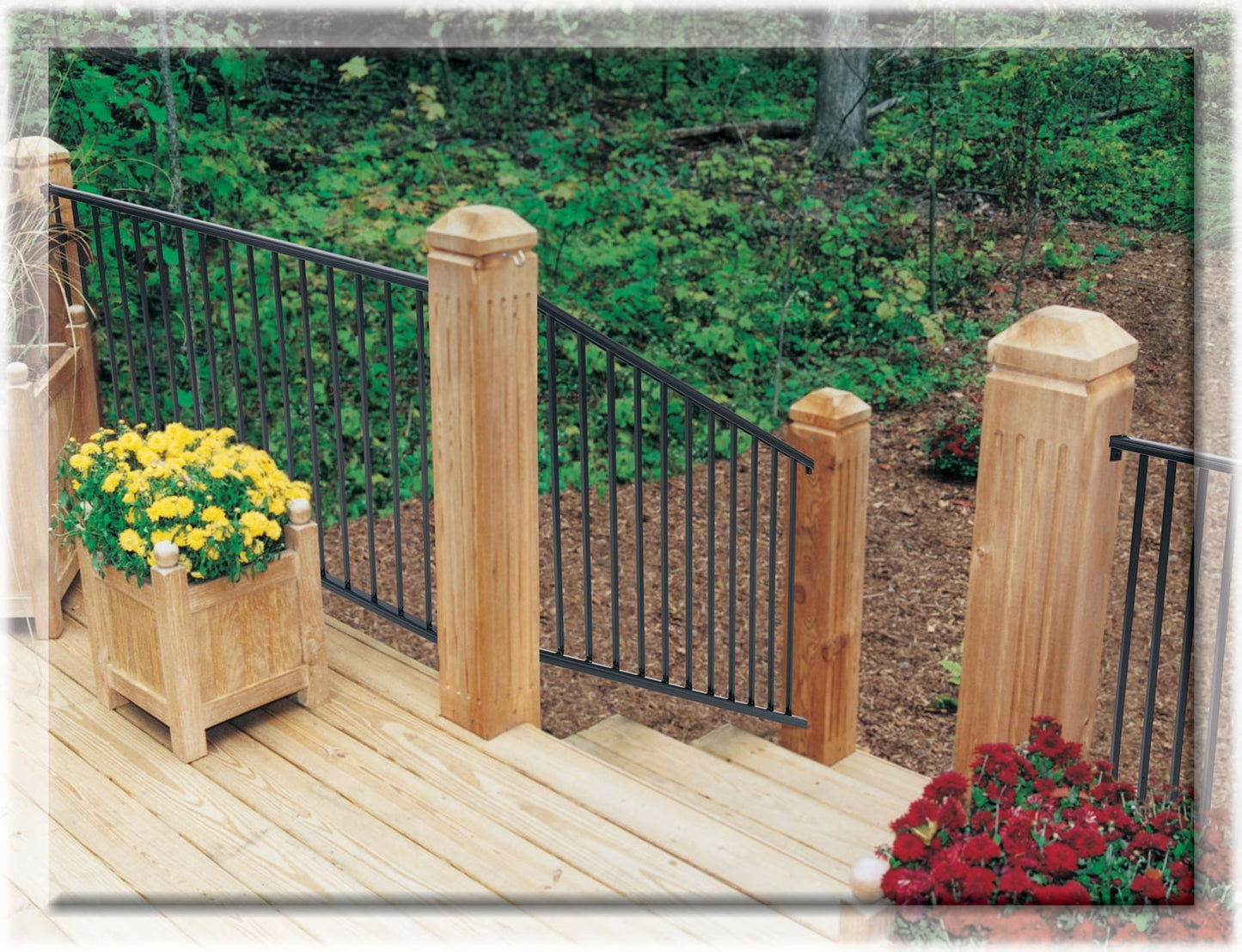 Gilpin Hampton 4-ft x 1.25-in x 32-in Black Metal Deck Rail Kit