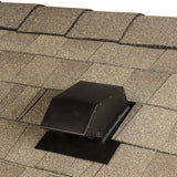 Master Flow Goose Neck 8-Inch Galvanized Steel Vent and Pipe Flashing, Black
