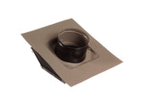 Master Flow Goose Neck 8-Inch Galvanized Steel Vent and Pipe Flashing, Black