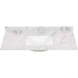 37 in. W x 22 in. D Stone Effects Vanity Top in Cold Fusion with White Sink - Super Arbor