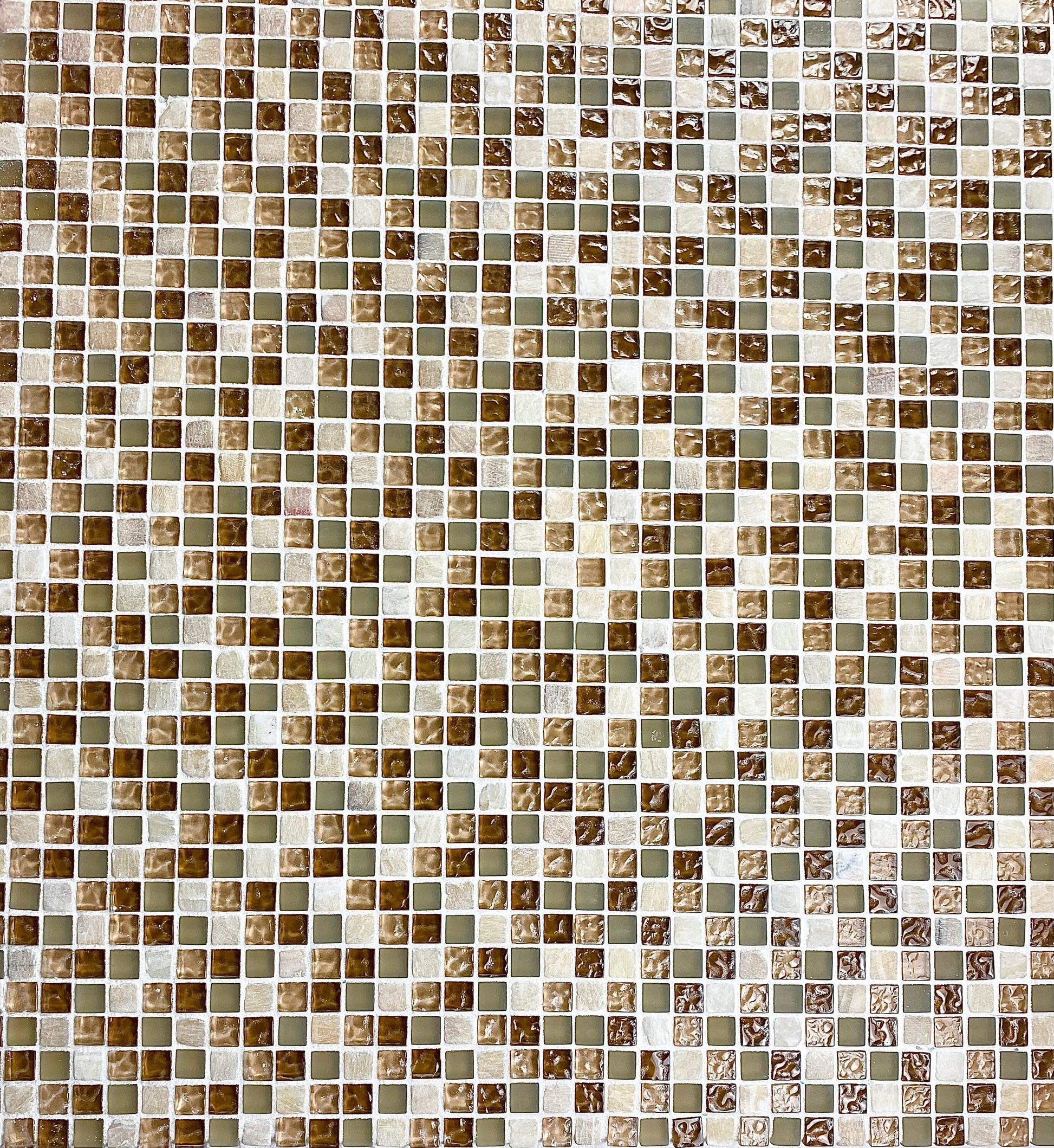 Abolos Quartz Beige 12-in x 12-in Multi-finish Glass Mosaic Floor and Wall Tile product image