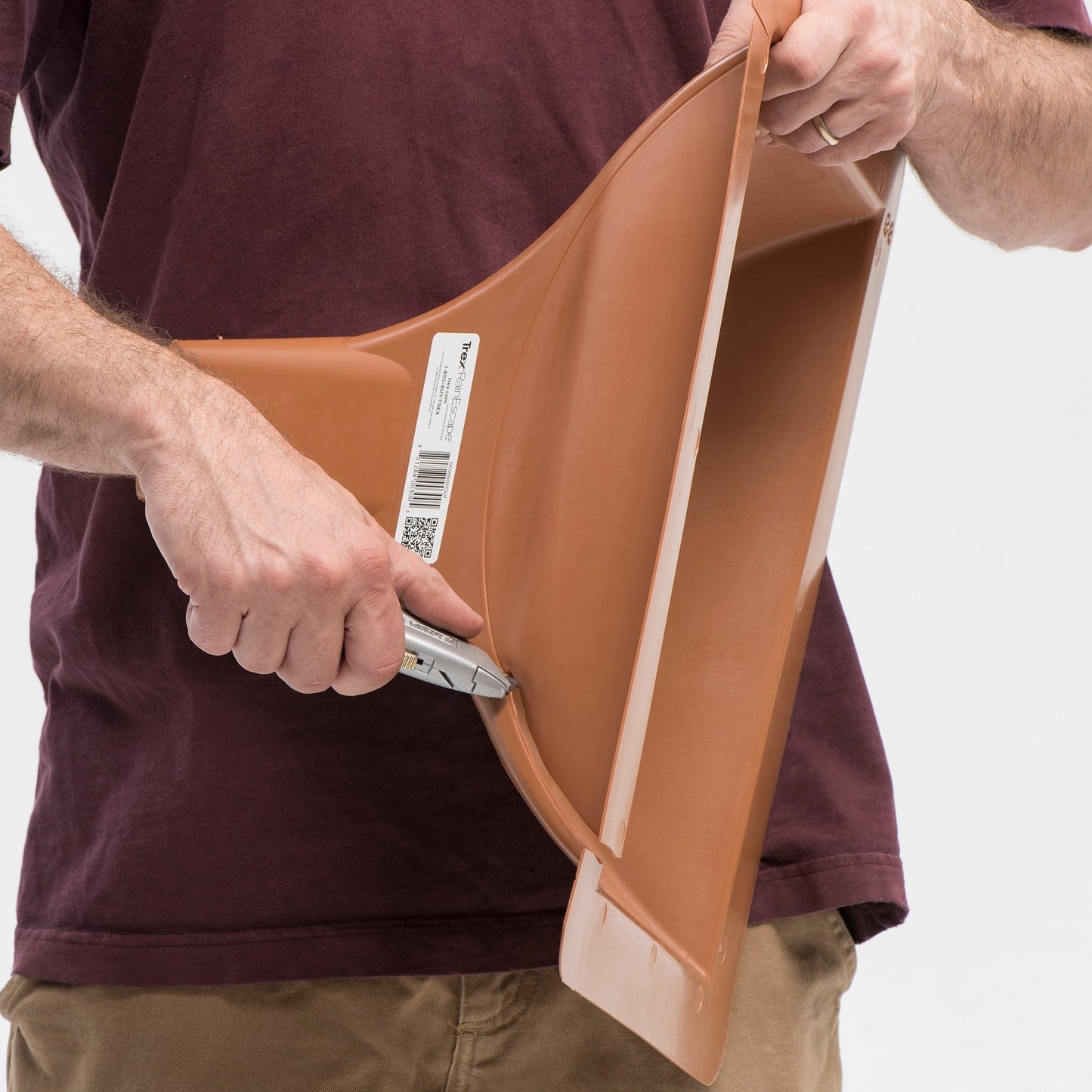 Trex RainEscape 13-1/2-in x 17-1/2-in Brown Under Deck Ceiling Downspout