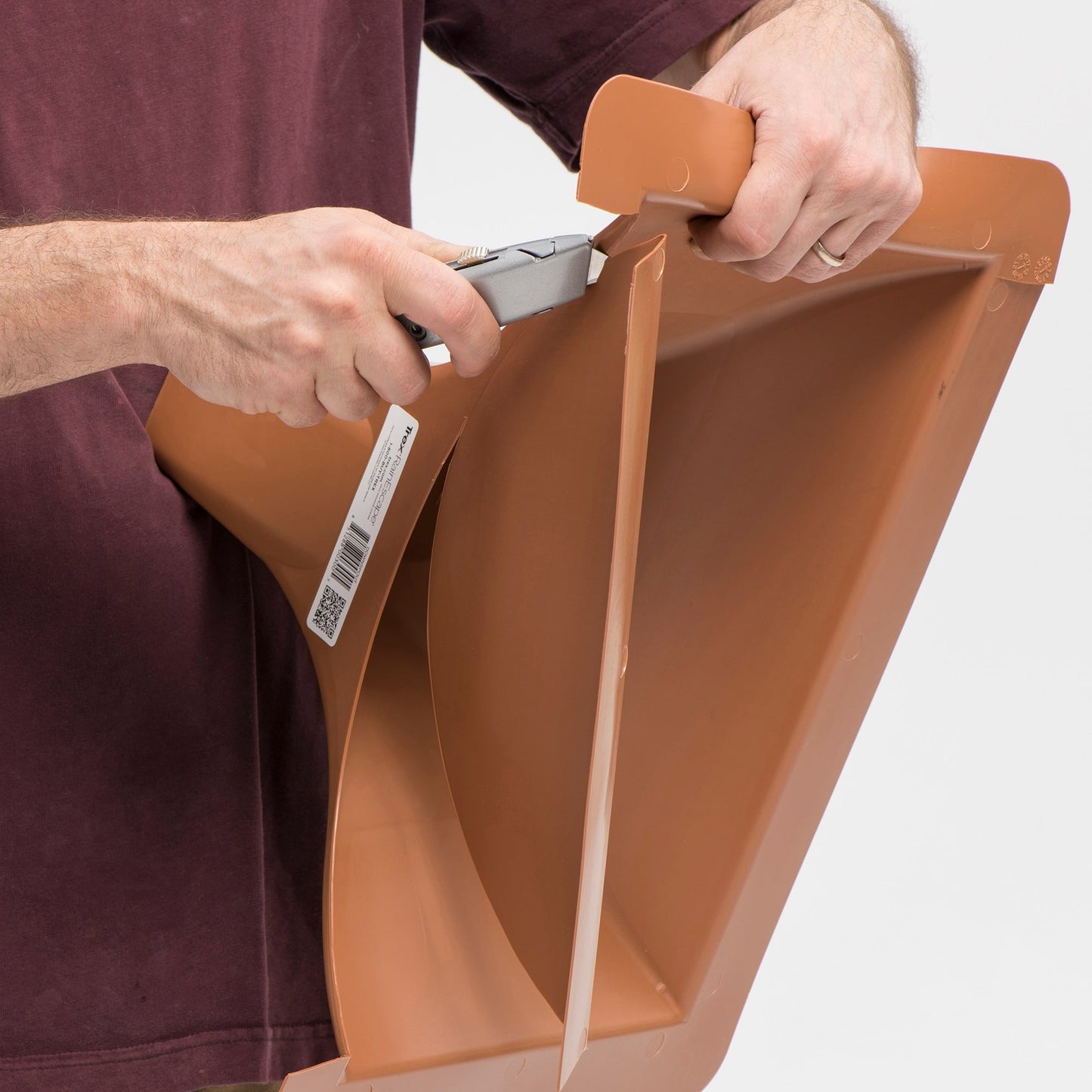 Trex RainEscape 13-1/2-in x 17-1/2-in Brown Under Deck Ceiling Downspout