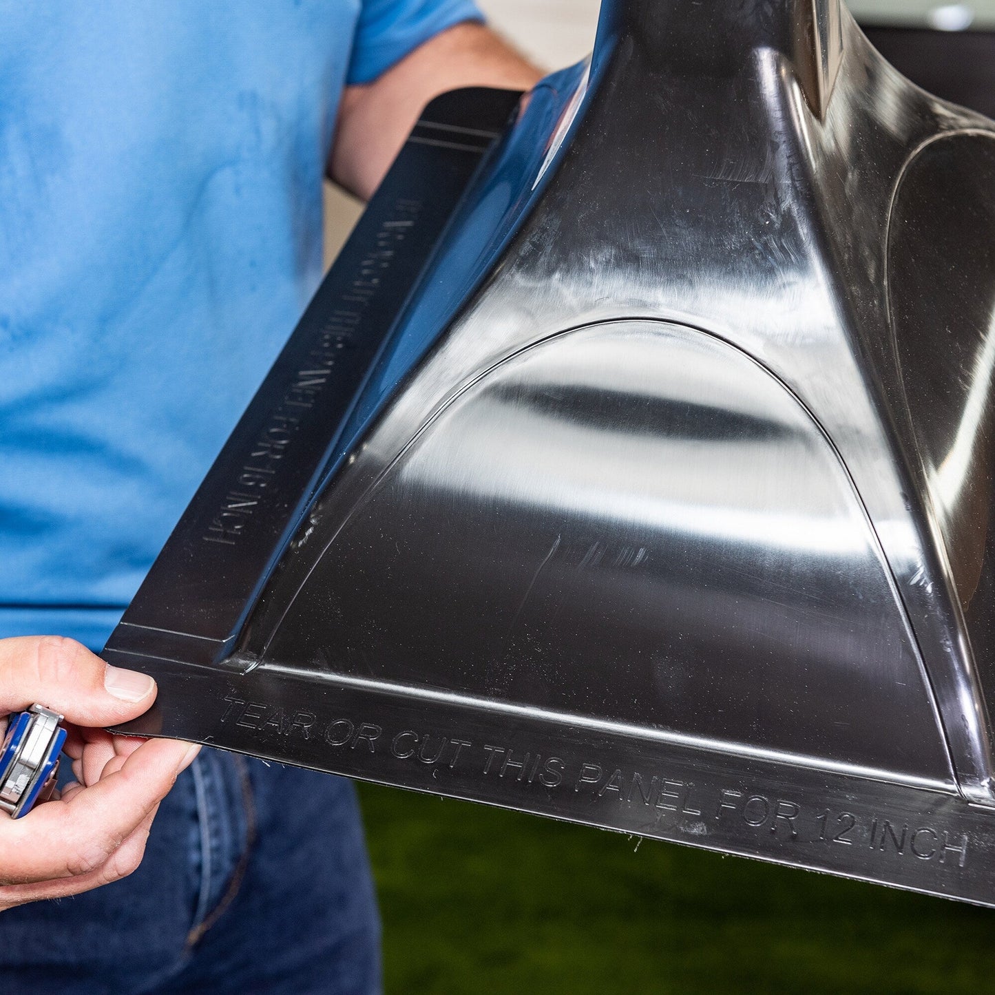 Trex RainEscape 16-in x 12-in Black Under Deck Ceiling Downspout