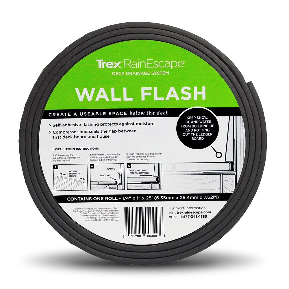 Trex Black Under Deck Ceiling Wall Flashing