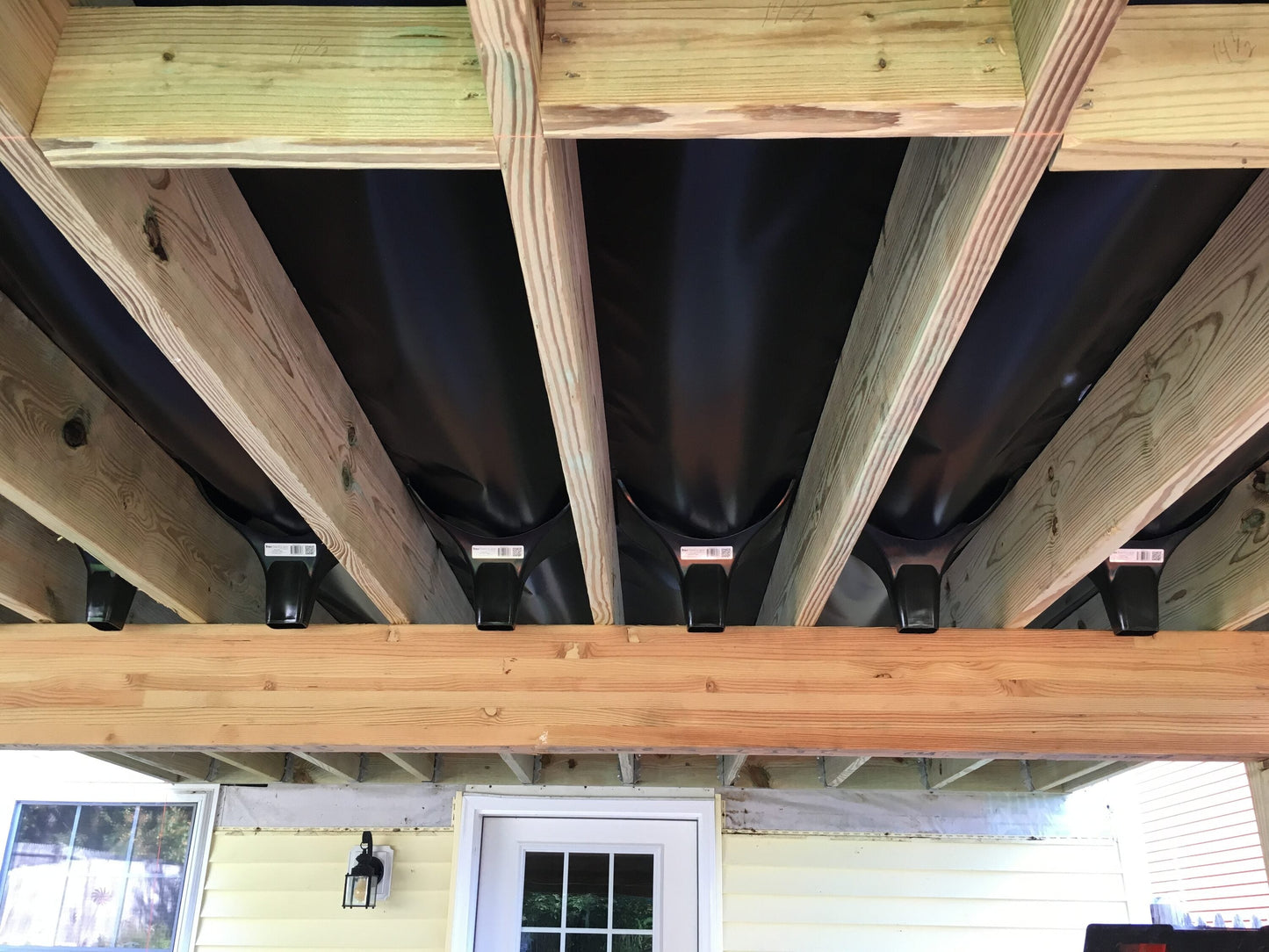 Trex RainEscape 16-in x 12-in Black Under Deck Ceiling Downspout