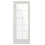 30 in. x 80 in. 10-Lite Solid Hybrid Core MDF Primed Interior Door Slab - Super Arbor