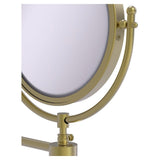 Allied Brass Soho 8-in x 15-in Satin Brass Double-Sided Magnifying Wall-Mounted Vanity Mirror