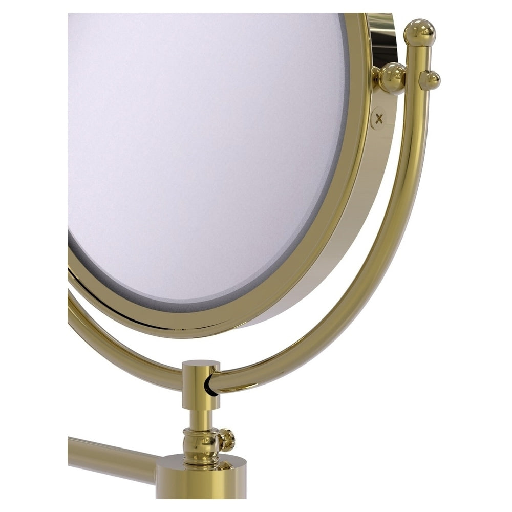 Allied Brass Soho 8-in x 15-in Polished Brass Double-Sided Magnifying Wall-Mounted Vanity Mirror