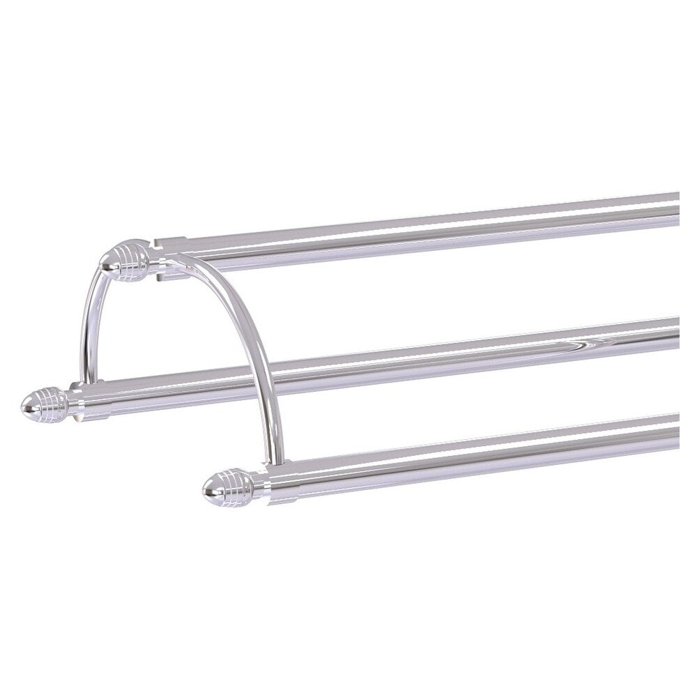 Allied Brass Free Standing Double Arm Towel Holder in Polished Chrome