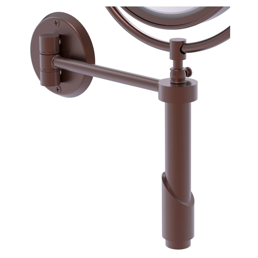 Allied Brass Tribecca 8-in x 15-in Antique Copper Double-Sided Magnifying Wall-Mounted Vanity Mirror