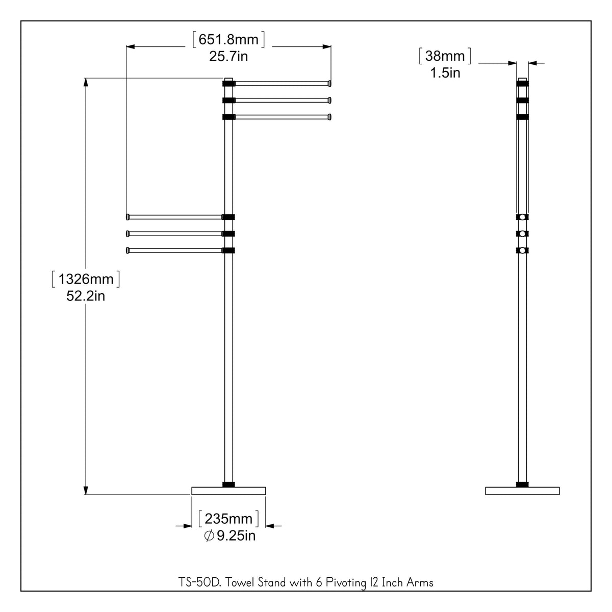 Allied Brass Satin Nickel Freestanding Towel Rack