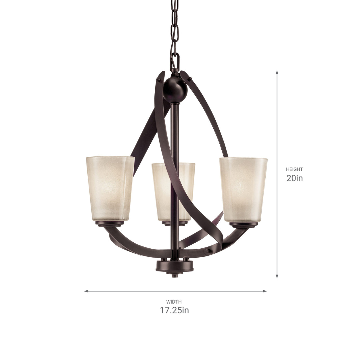Kichler Layla 3-Light Antique Bronze Modern/Contemporary Chandelier