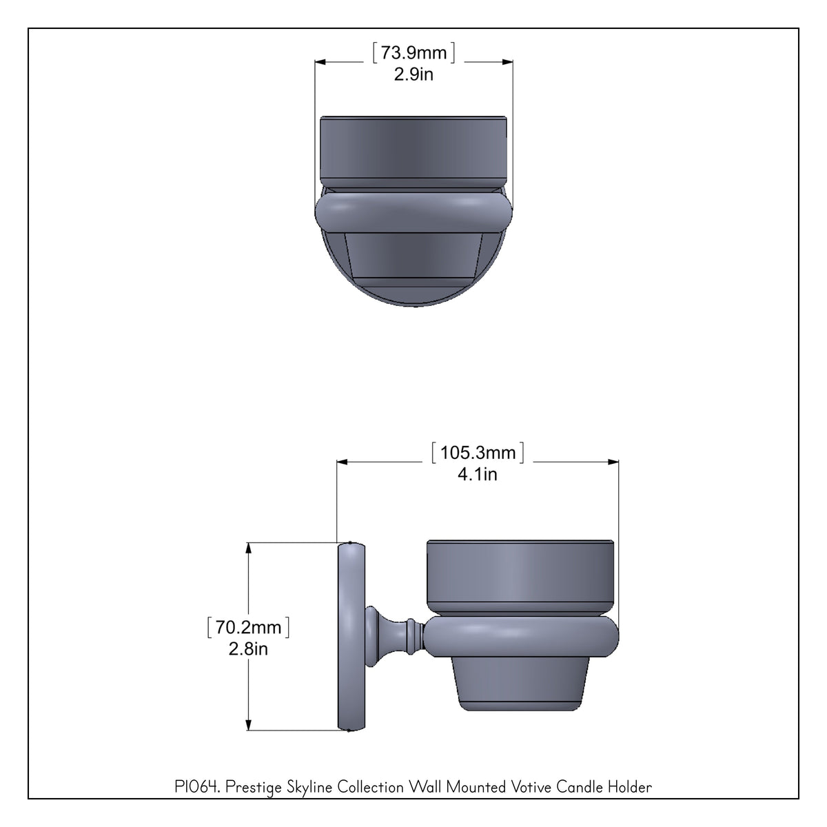 Allied Brass Prestige Skyline Satin Chrome Brass Bath Accessory Set