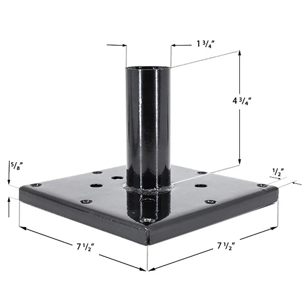 TITAN BUILDING PRODUCTS Titan Wood Post Anchor Kit - Black Painted Galvanized Steel Deck Post Stabilizer - Fits 5-1/2-in x 5-1/2-in Posts - Easy Installation