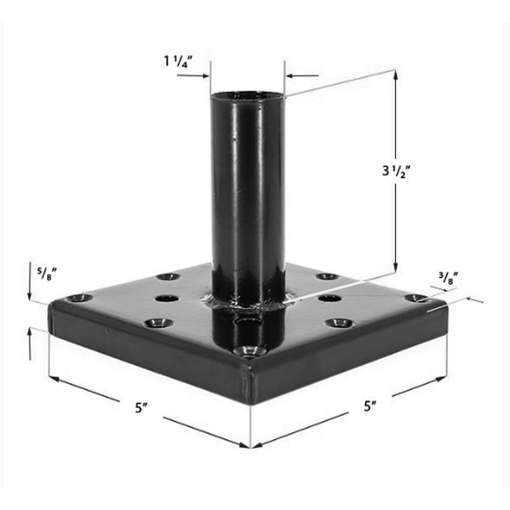 TITAN BUILDING PRODUCTS 4-in x 4-in Powder Coated Black Painted Galvanized Steel Deck Post Stabilizer