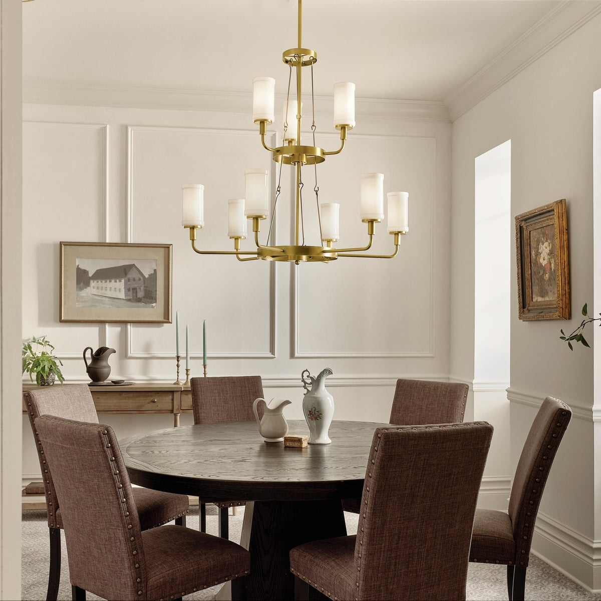 Kichler Vetivene 9-Light Gold French Country/Cottage Chandelier