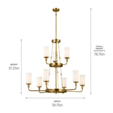 Kichler Vetivene 9-Light Gold French Country/Cottage Chandelier