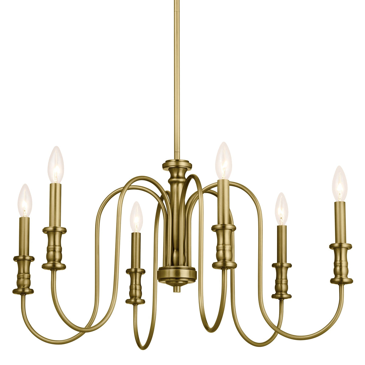Kichler Karthe 6-Light Gold French Country/Cottage Chandelier