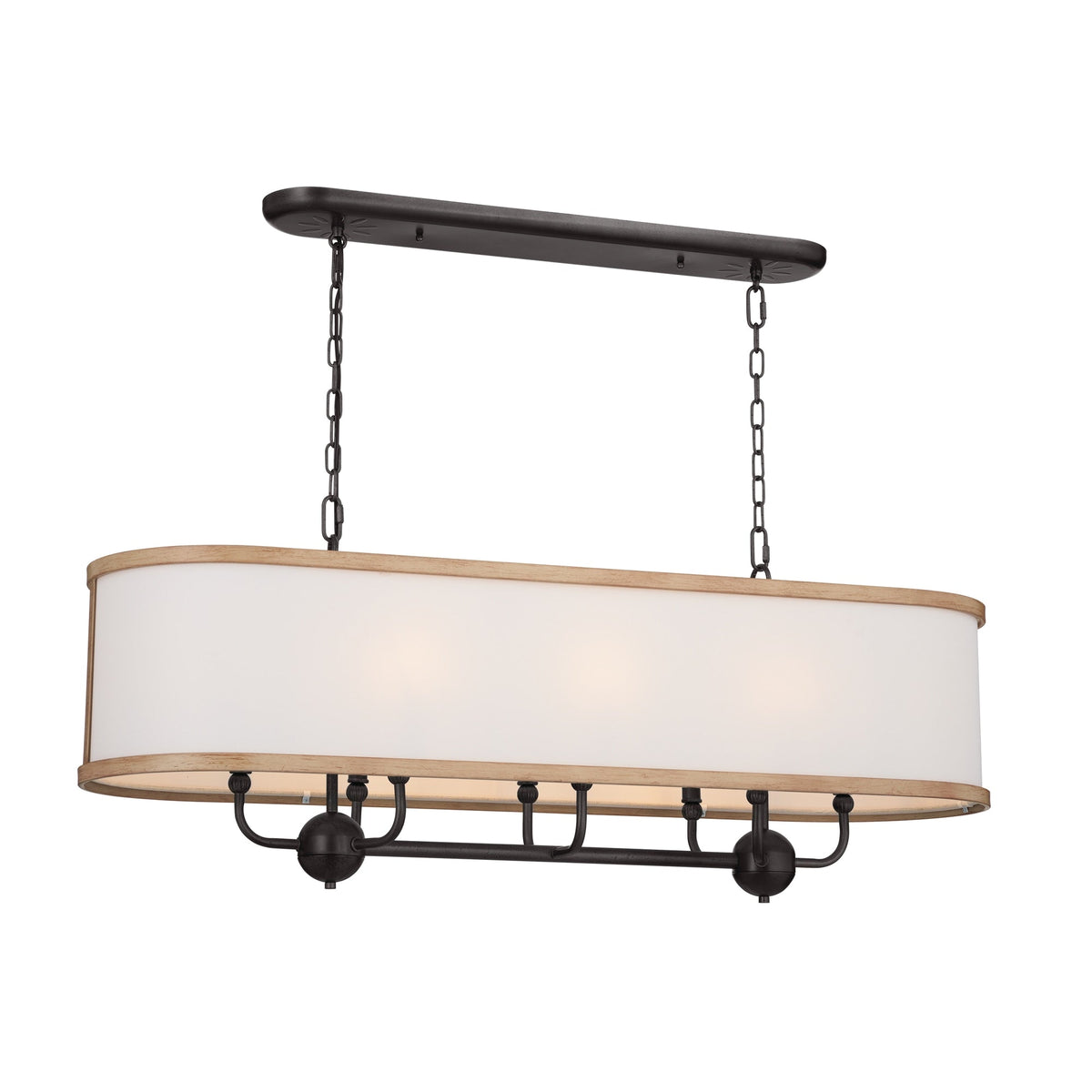 Kichler Heddle 8-Light Gray Farmhouse Chandelier