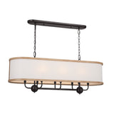Kichler Heddle 8-Light Gray Farmhouse Chandelier