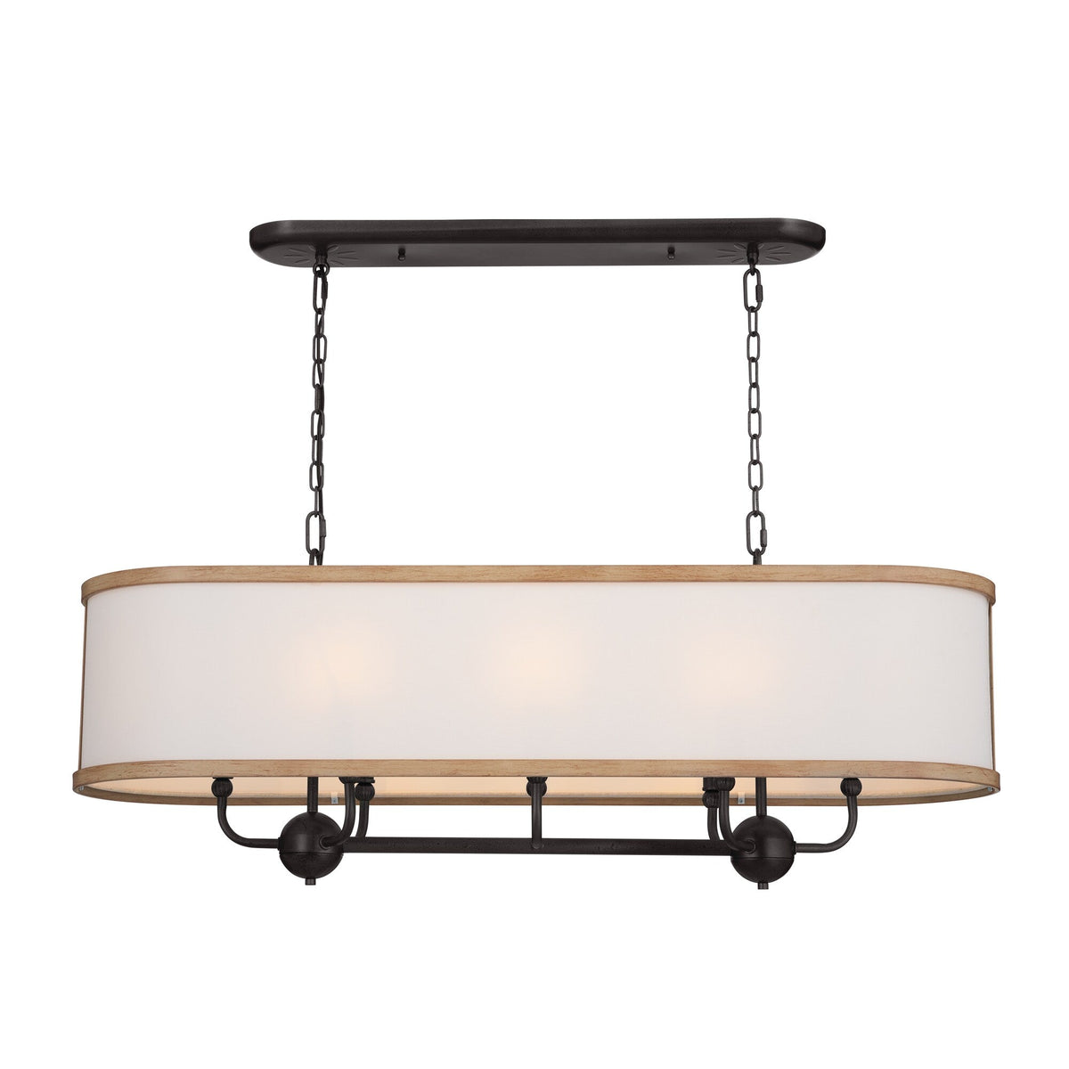 Kichler Heddle 8-Light Gray Farmhouse Chandelier