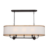 Kichler Heddle 8-Light Gray Farmhouse Chandelier