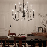 Kichler Karthe 12-Light Black Farmhouse Chandelier