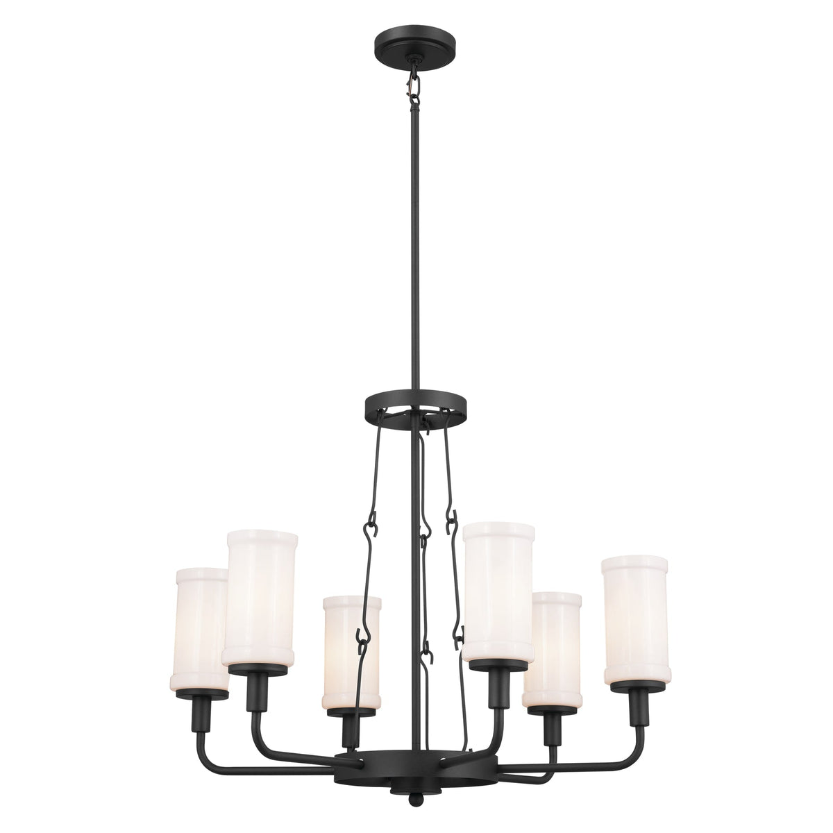 Kichler Vetivene 6-Light Black Farmhouse Chandelier