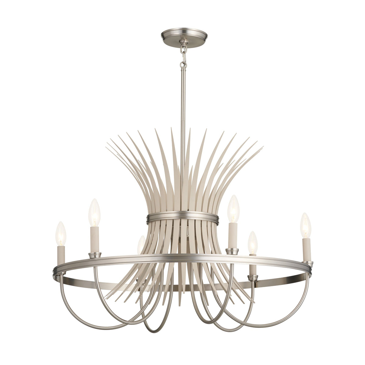 Kichler Baile 6-Light Brushed Nickel Farmhouse Chandelier
