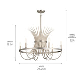 Kichler Baile 6-Light Brushed Nickel Farmhouse Chandelier