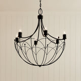 Kichler Topiary 6-Light Black Farmhouse Chandelier