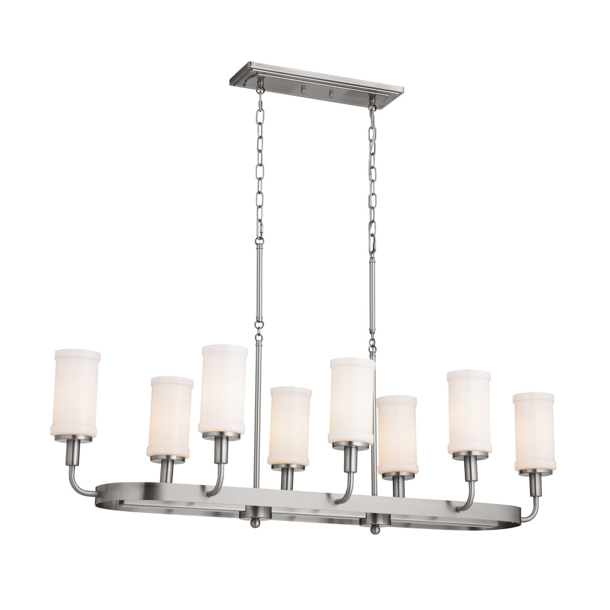 Kichler Vetivene 8-Light Pewter Farmhouse Chandelier