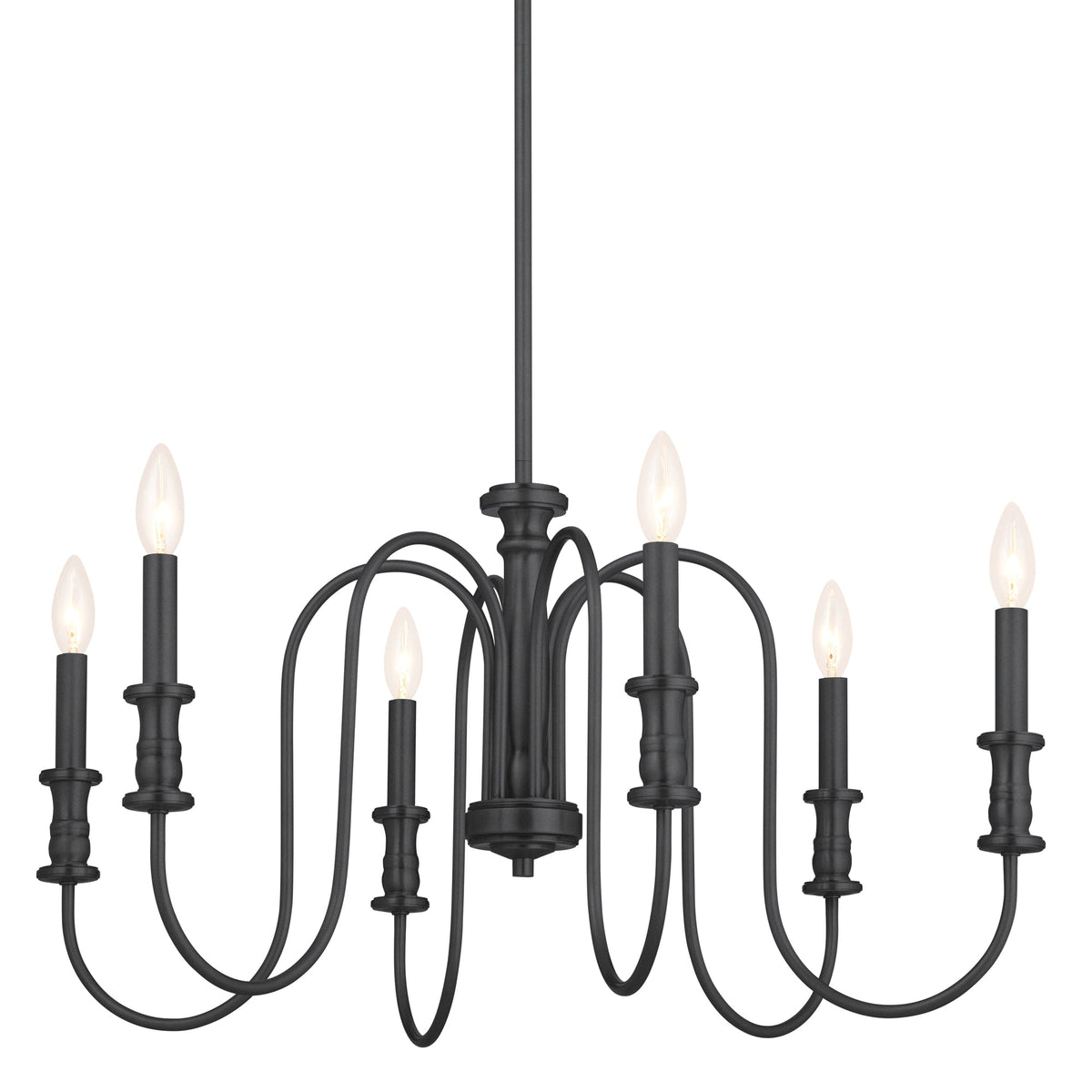 Kichler Karthe 6-Light Black Farmhouse Chandelier