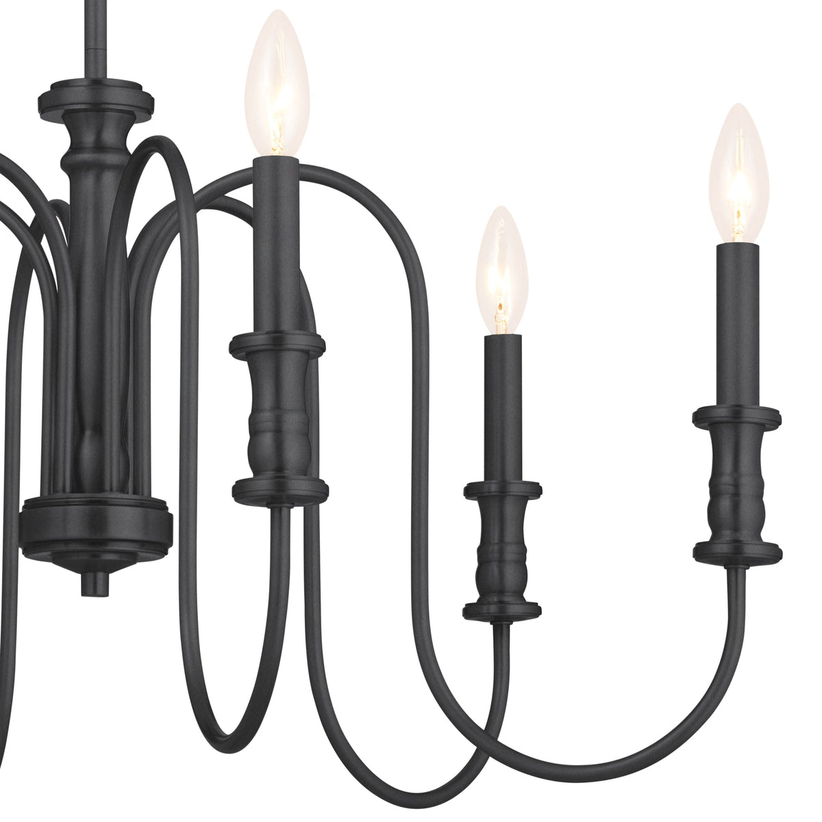 Kichler Karthe 6-Light Black Farmhouse Chandelier