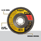 DEWALT 4-Pack Zirconia 4.5-in Grinding Wheel