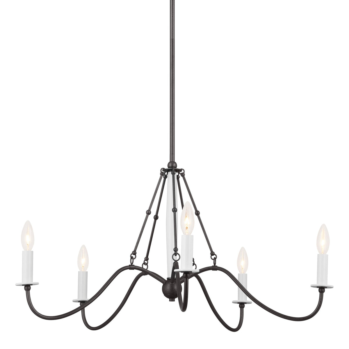 Kichler Freesia 5-Light Gray Farmhouse Chandelier