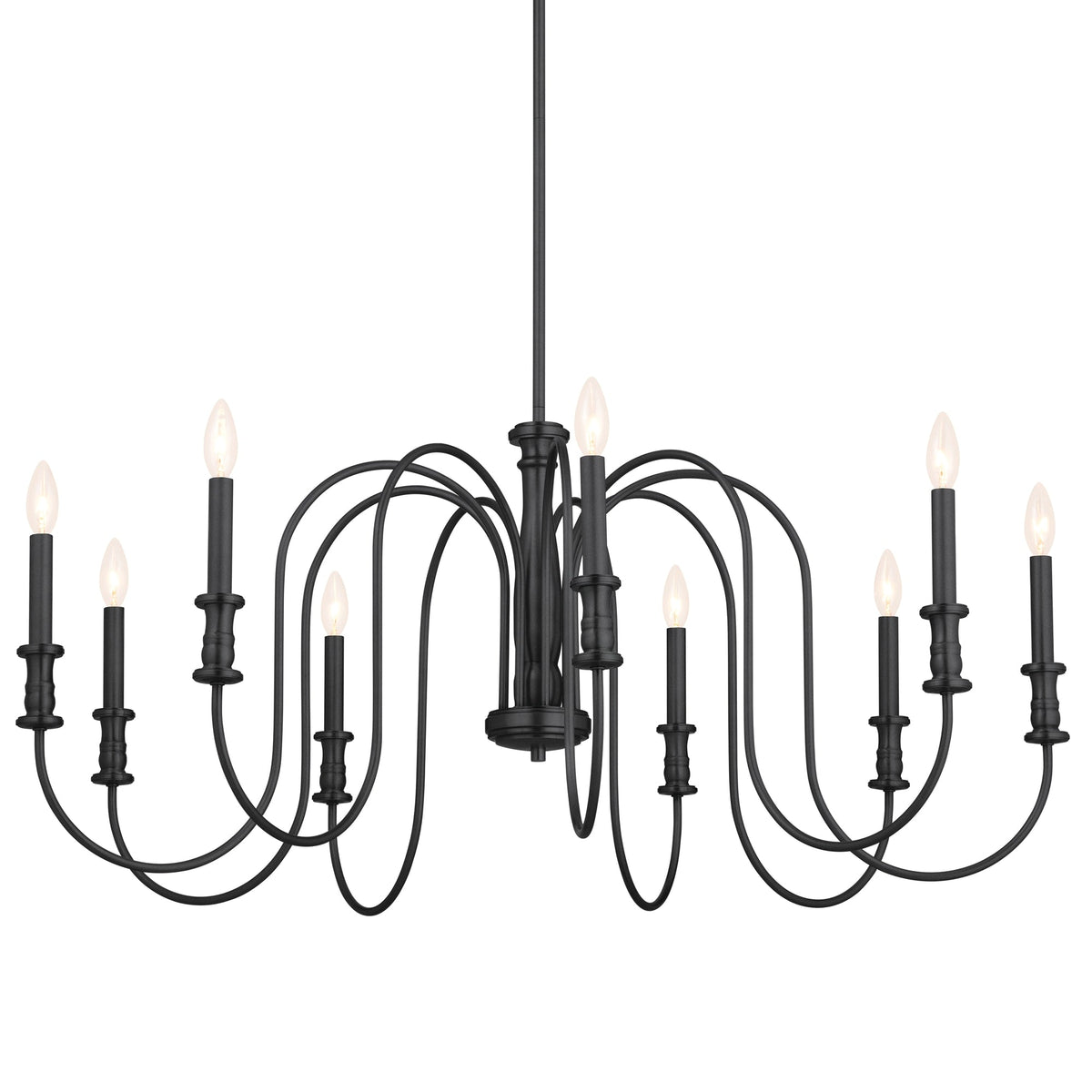 Kichler Karthe 9-Light Black Farmhouse Chandelier