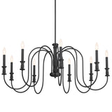 Kichler Karthe 9-Light Black Farmhouse Chandelier
