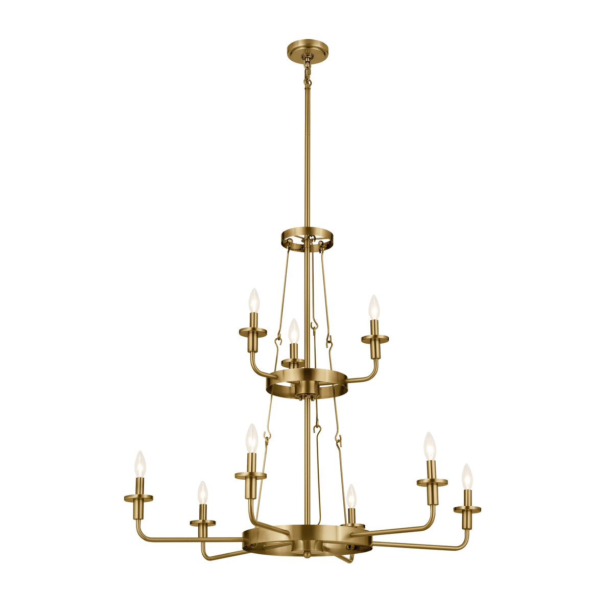 Kichler Vetivene 9-Light Gold French Country/Cottage Chandelier