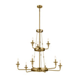 Kichler Vetivene 9-Light Gold French Country/Cottage Chandelier