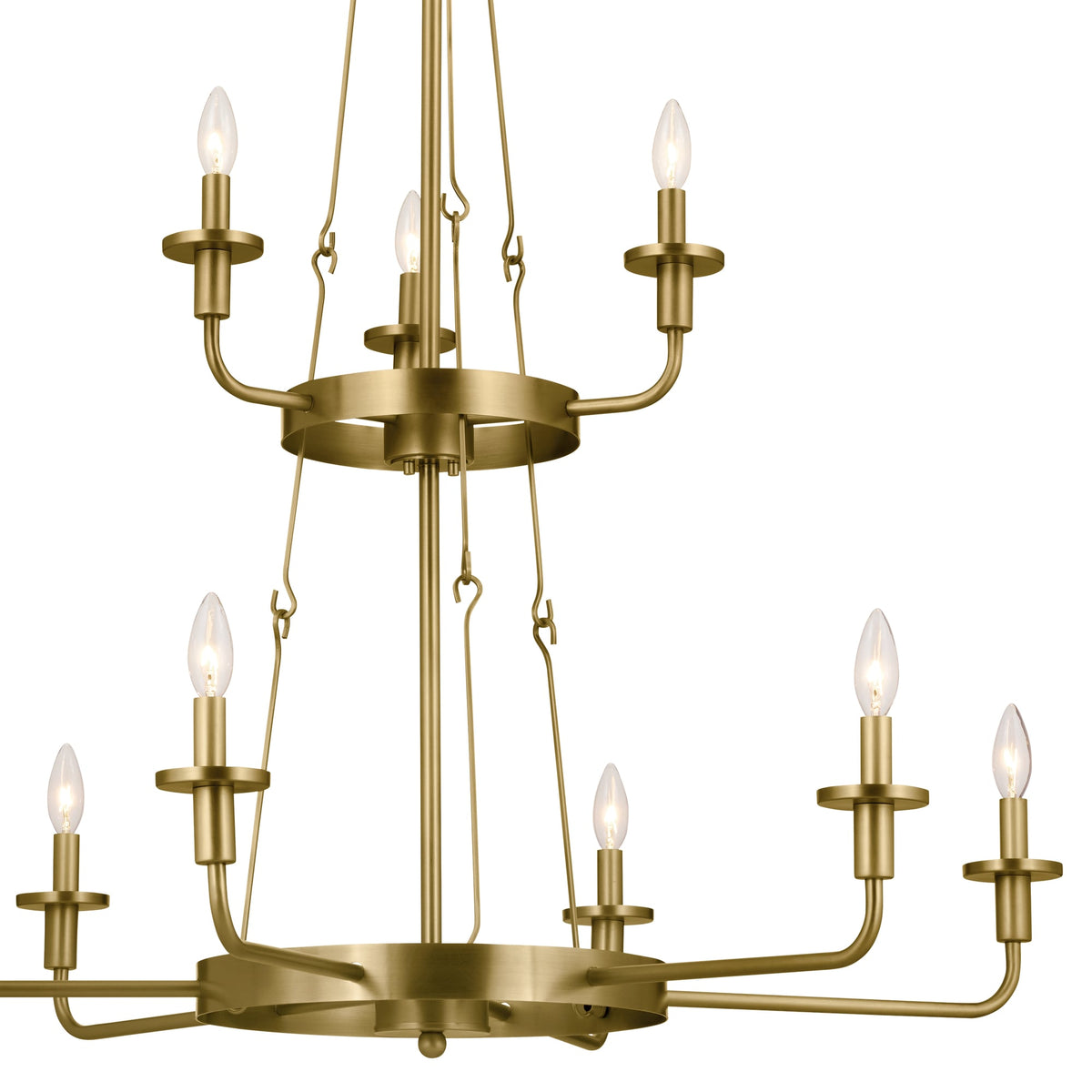 Kichler Vetivene 9-Light Gold French Country/Cottage Chandelier