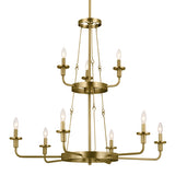 Kichler Vetivene 9-Light Gold French Country/Cottage Chandelier