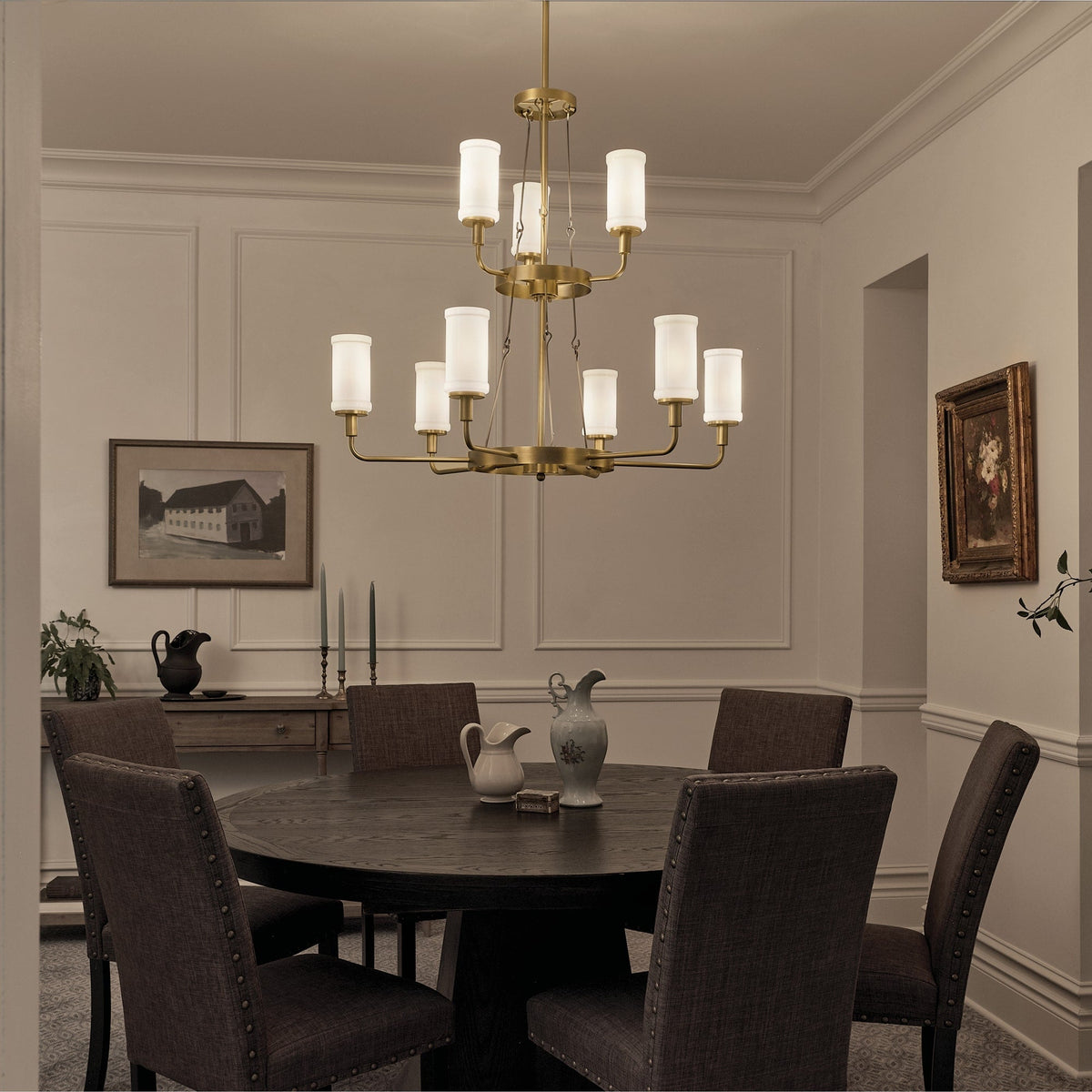 Kichler Vetivene 9-Light Gold French Country/Cottage Chandelier
