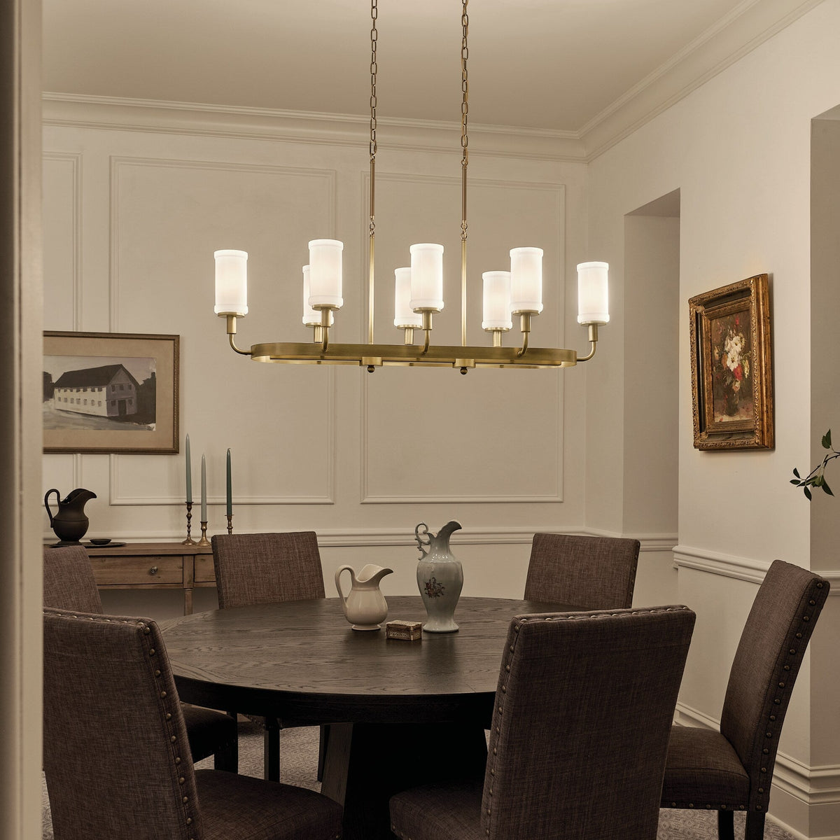 Kichler Vetivene 8-Light Gold French Country/Cottage Chandelier