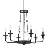 Kichler Vetivene 6-Light Black Farmhouse Chandelier