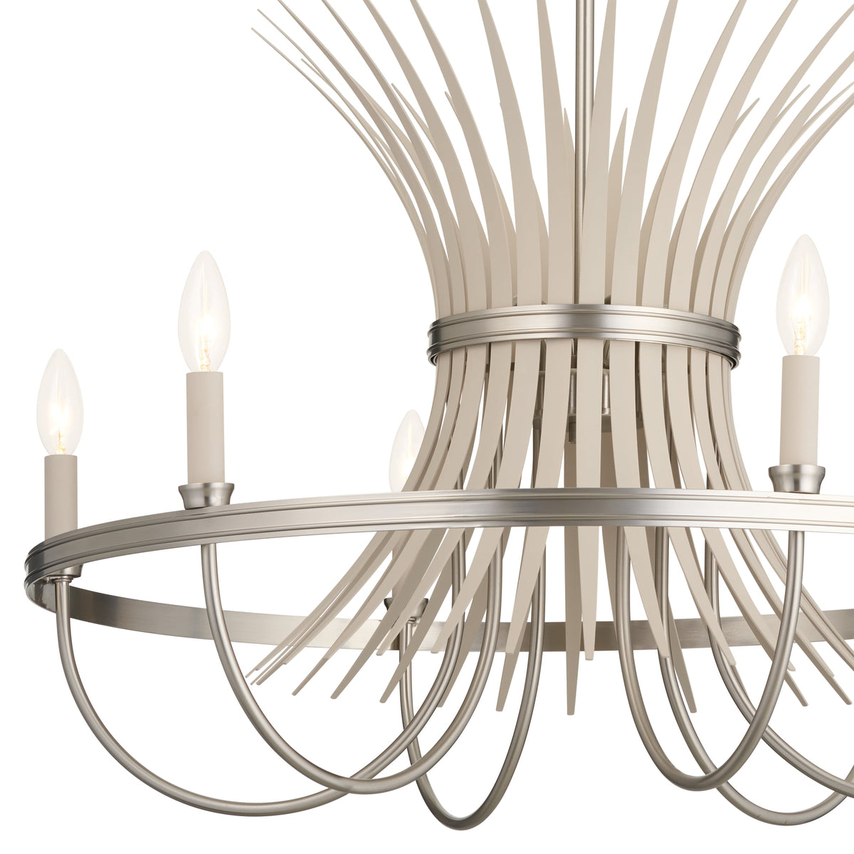 Kichler Baile 6-Light Brushed Nickel Farmhouse Chandelier