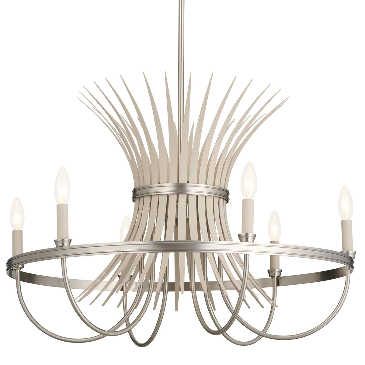 Kichler Baile 6-Light Brushed Nickel Farmhouse Chandelier